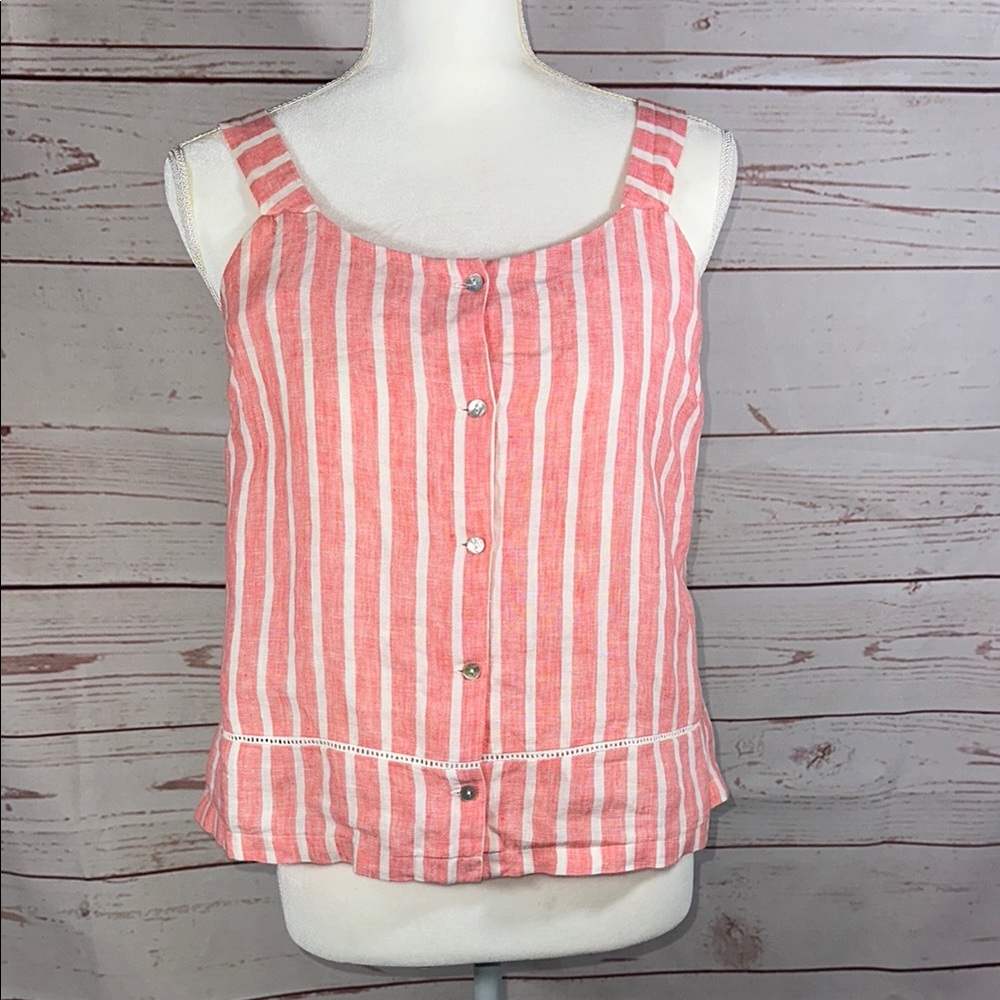 C&C California - Striped Pink Sleeveless Top